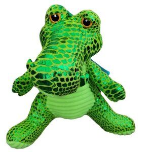 Shimmer Squad Alligator Plush Green Shiny Crocodile Stuffed Animal Kelly Toy